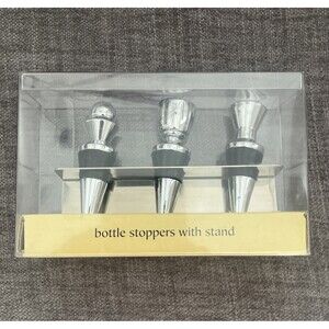 New Pier One Zinc Alloy Bottle Stoppers With Stainless Steel Stand